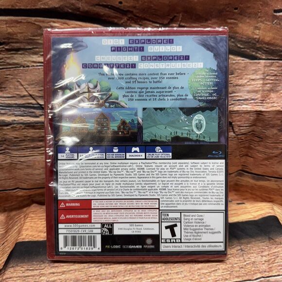 Terraria PS4 Sony PlayStation 4 Hits Game New Sealed T-Teen 505 Games Re-Logic - Picture 2 of 6